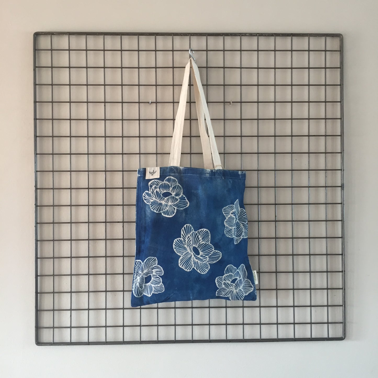 Tote bag - Flores cut out cyanotipia