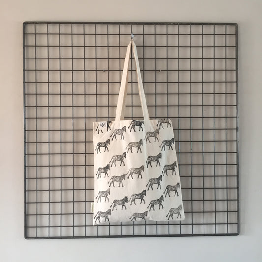 Tote bag - Zebra block print